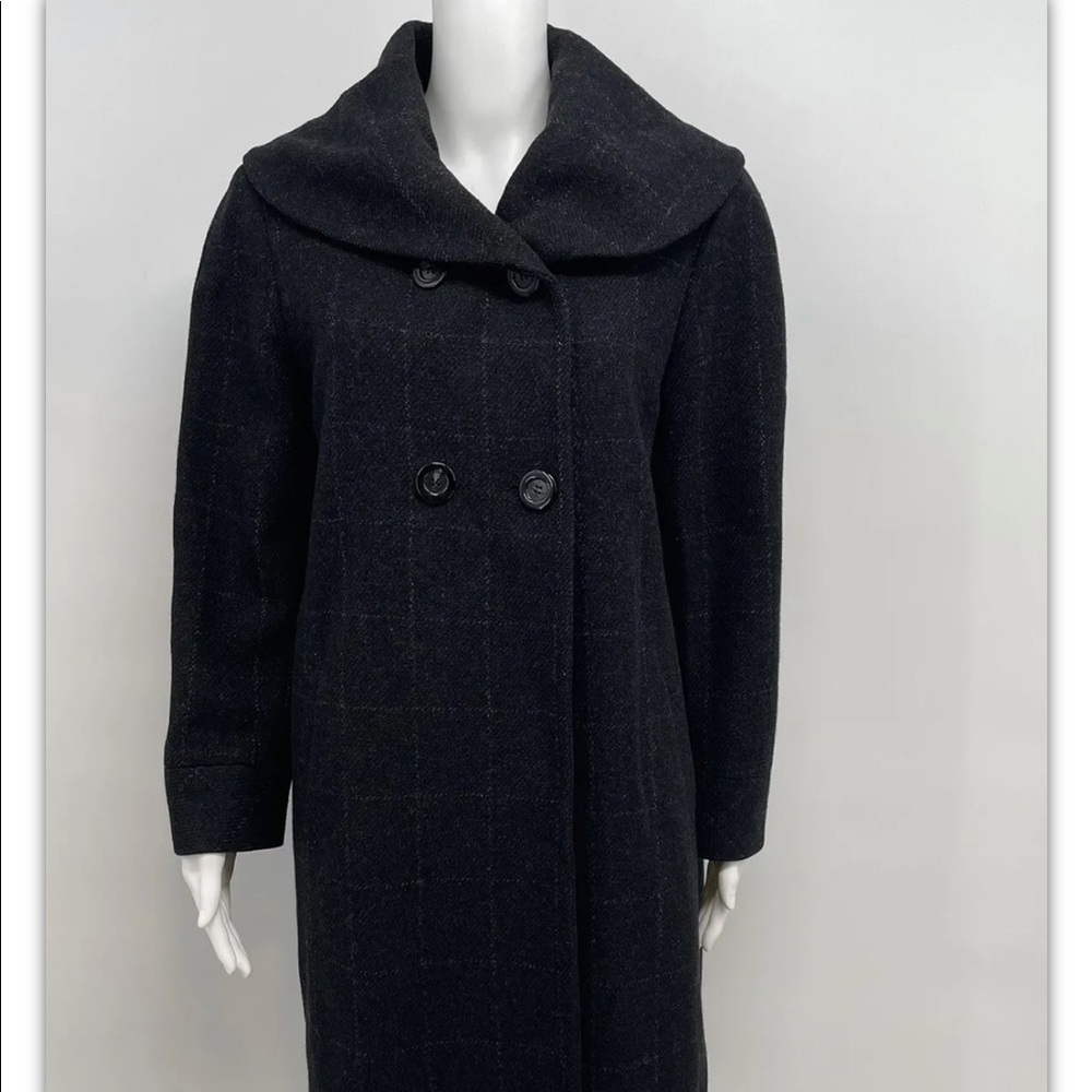 Dominic Bellissimo Women’s 10 Heavy Winter Wool Plaid Coat Made In Canada